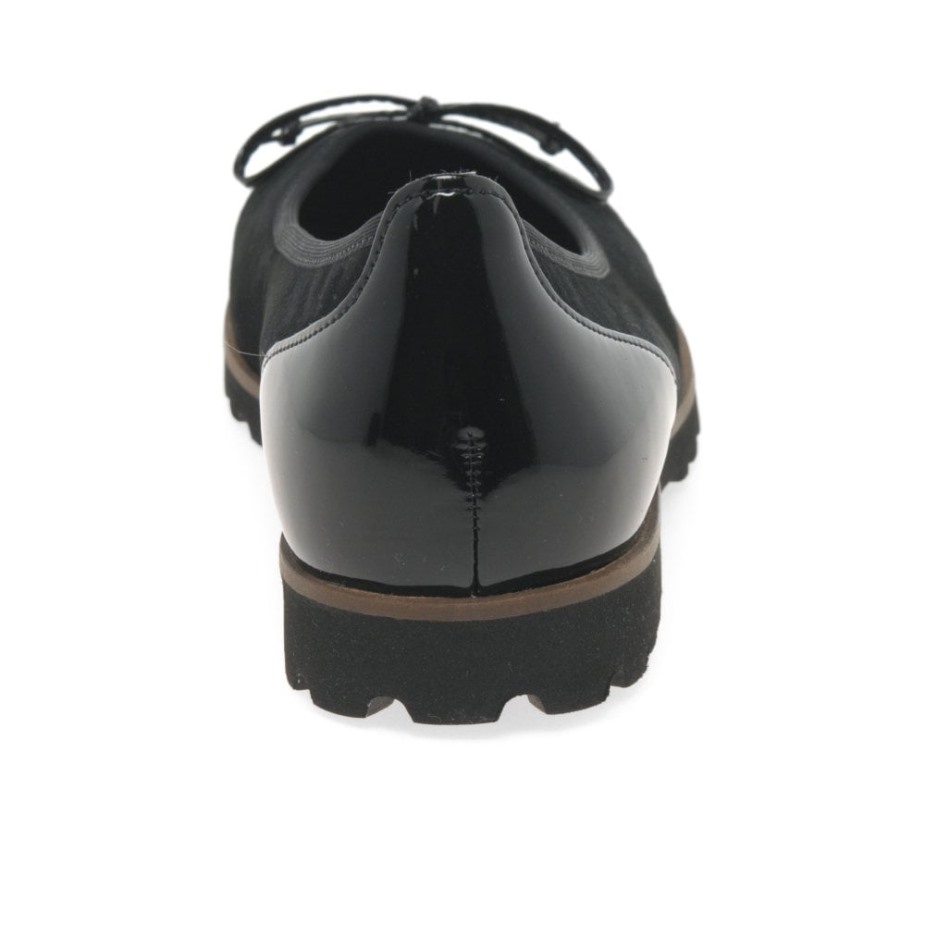Gabor Zwarte Suède/patent Temptation Casual Damesschoenen