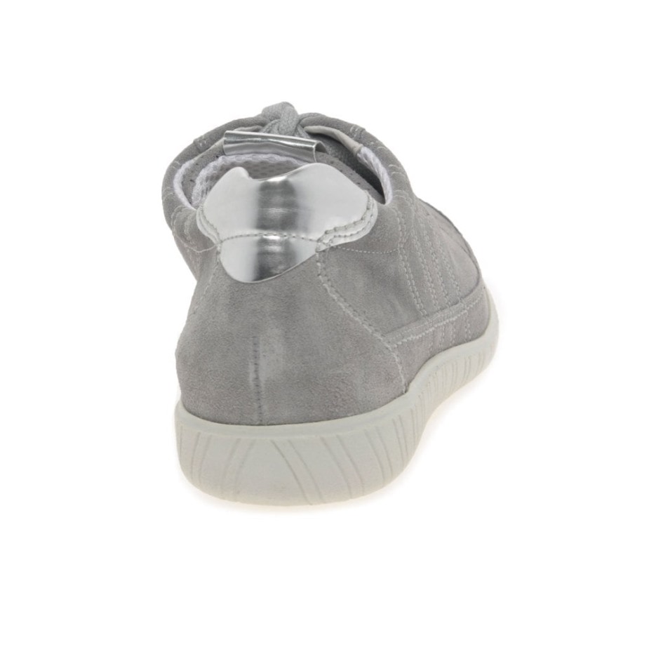 Grijze Suède/argento Gabor Amulet Damessneakers Met Wijde Pasvorm
