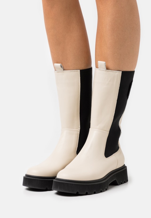 Karamel/grijze Plateaulaarzen Gabor