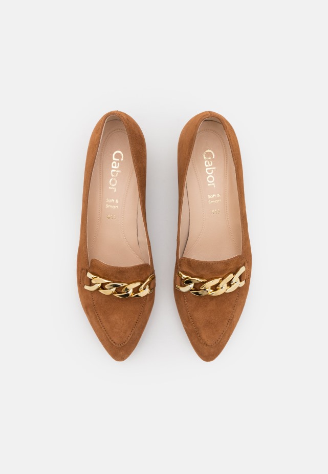 Klassieke Hakken Hazelaar/goud Gabor