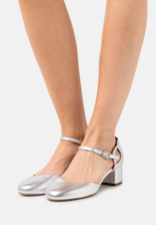 Leren Pumps - Hoge Hakken Zilver Gabor