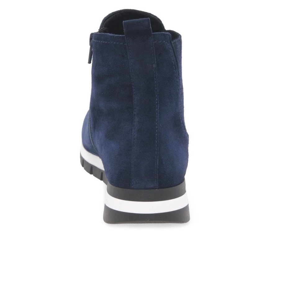 Marine Suède Teller Enkellaarzen Voor Dames Gabor