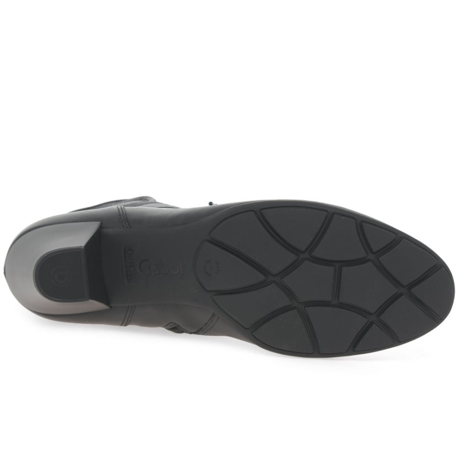 National Dames Enkellaarzen Zwart Gabor