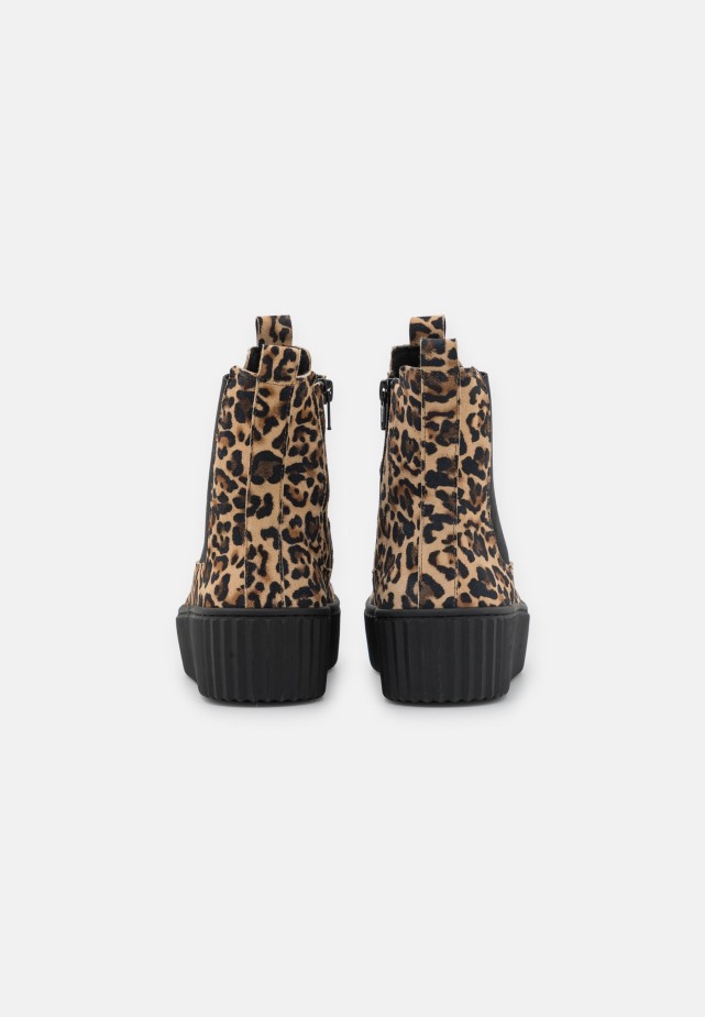 Naturel Gabor Enkellaarzen Met Plateauzool