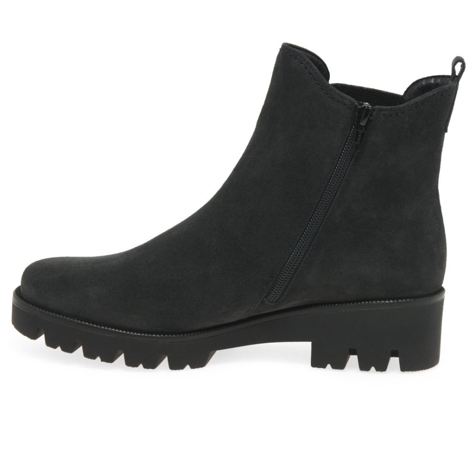 Newport Dames Chelsea Boots Gabor Donkergrijs Suède