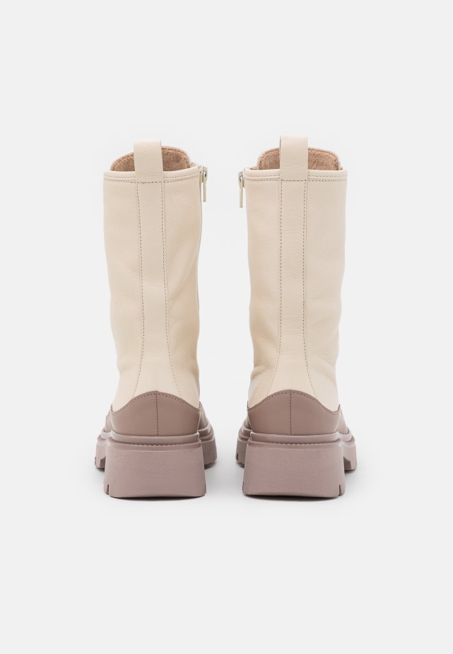 Panna/donker Nude Gabor Enkellaarzen Met Veters