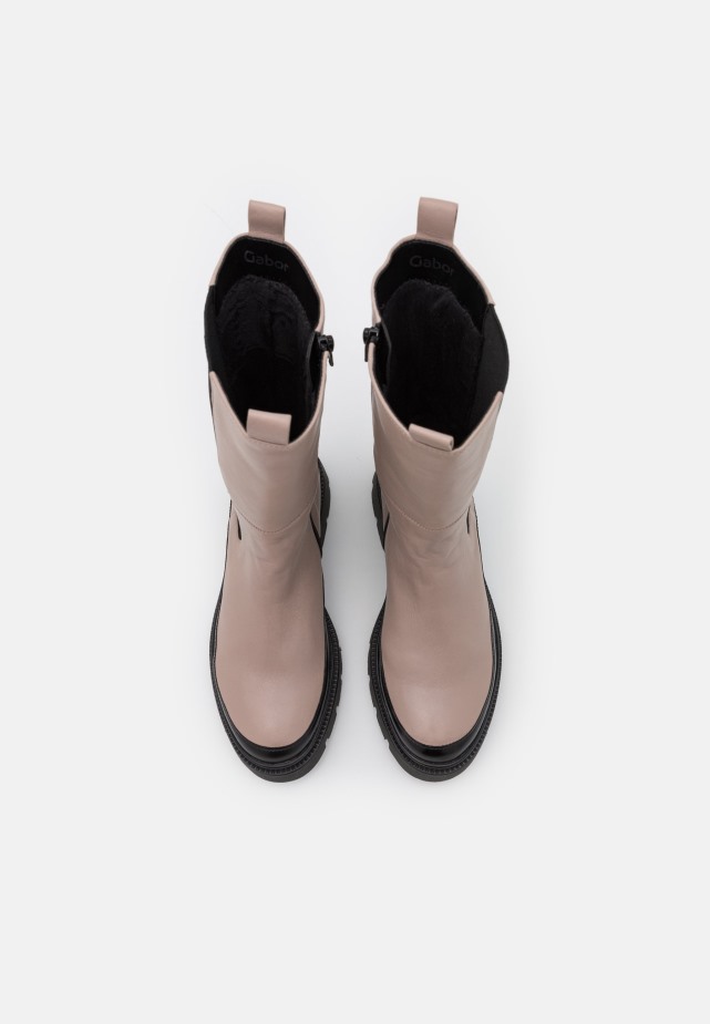 Plateau Laarzen Karamel/zwart Gabor