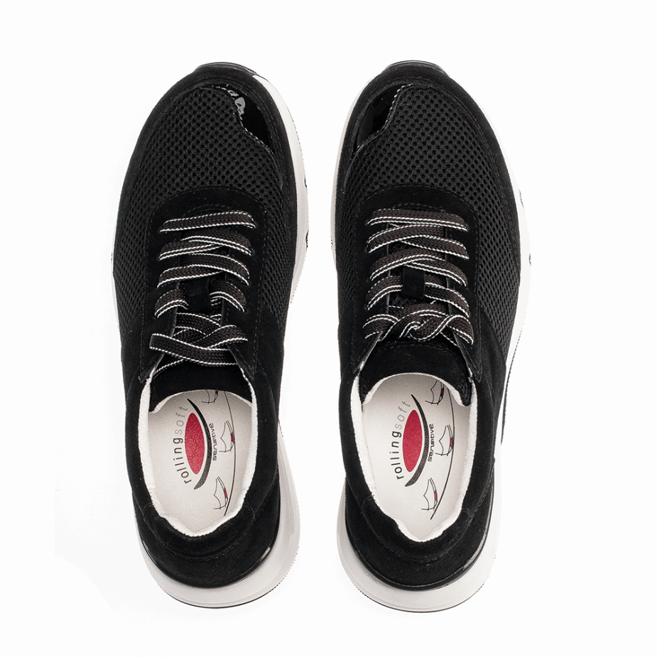 Rollende Zachte Sneaker Zwart Gabor