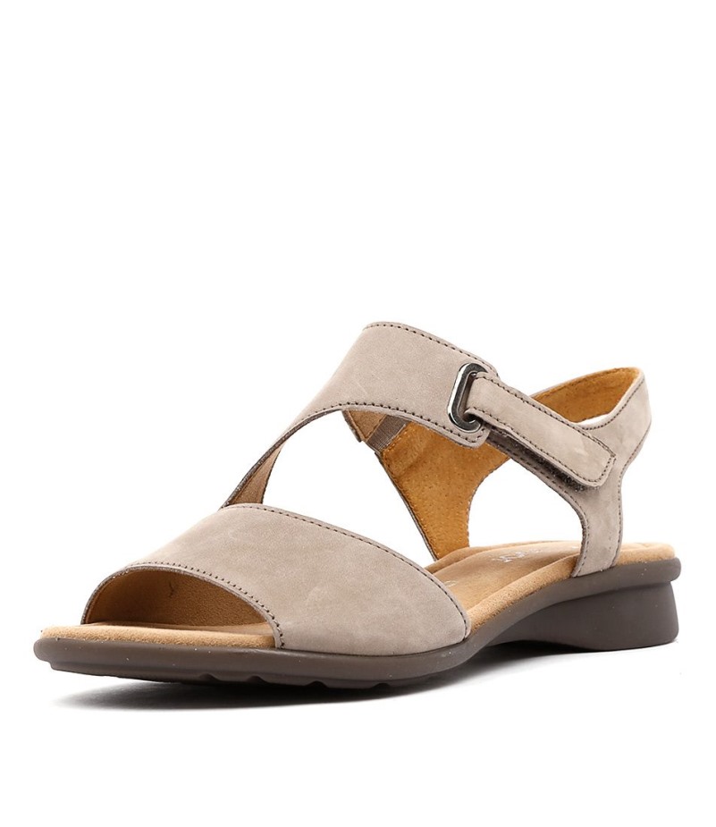 Suraya Visone Nubuck Leren Sandalen Gabor
