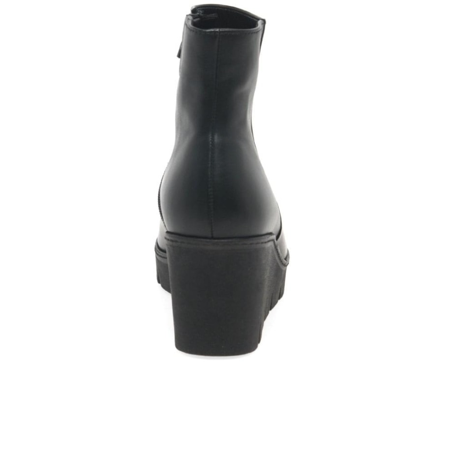 Utopia Dames Enkellaarzen Met Dikke Sleehak Gabor Zwart