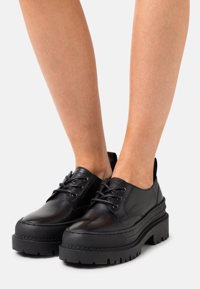 Vintage Zwarte Gabor Leona - Veterhakken