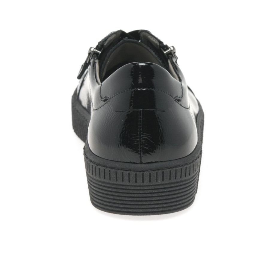 Wijsheid Casual Damesschoenen Zwart Patent Gabor