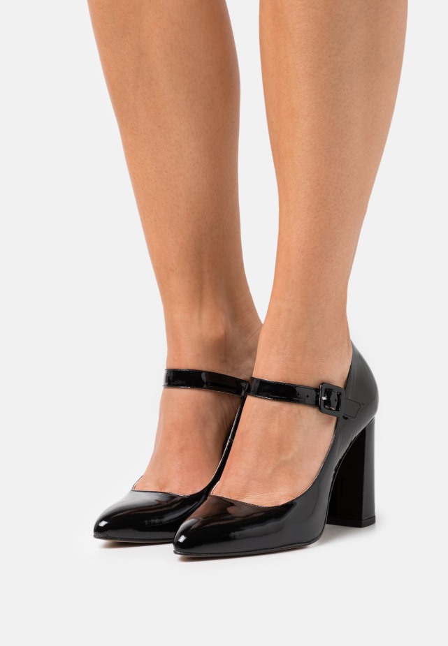 Zwart Gabor Leer - Hoge Hakken