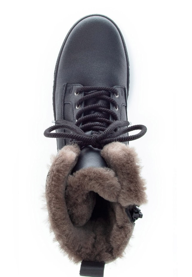 Zwarte Gabor Enkellaarsjes Met Veters