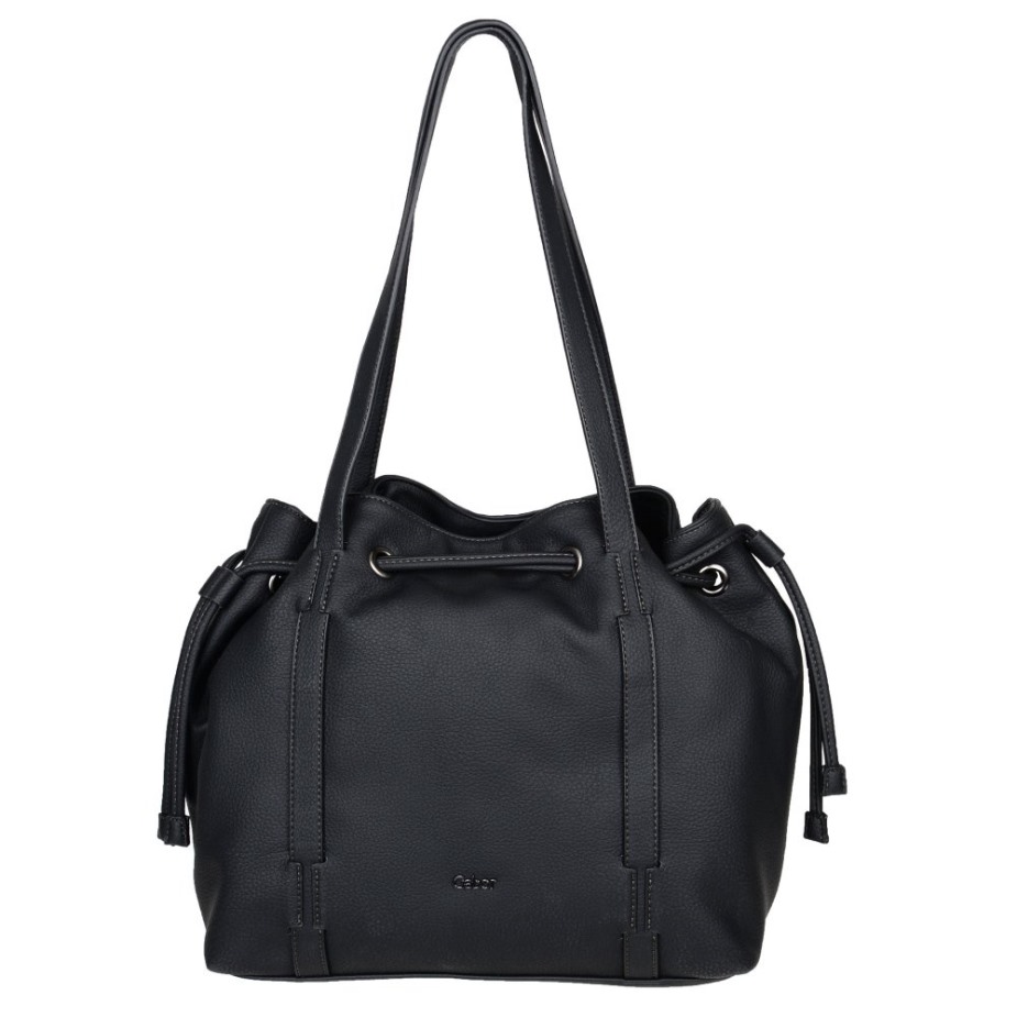 Zwarte Gabor Malu Schoudertas Met Trekkoord Voor Dames