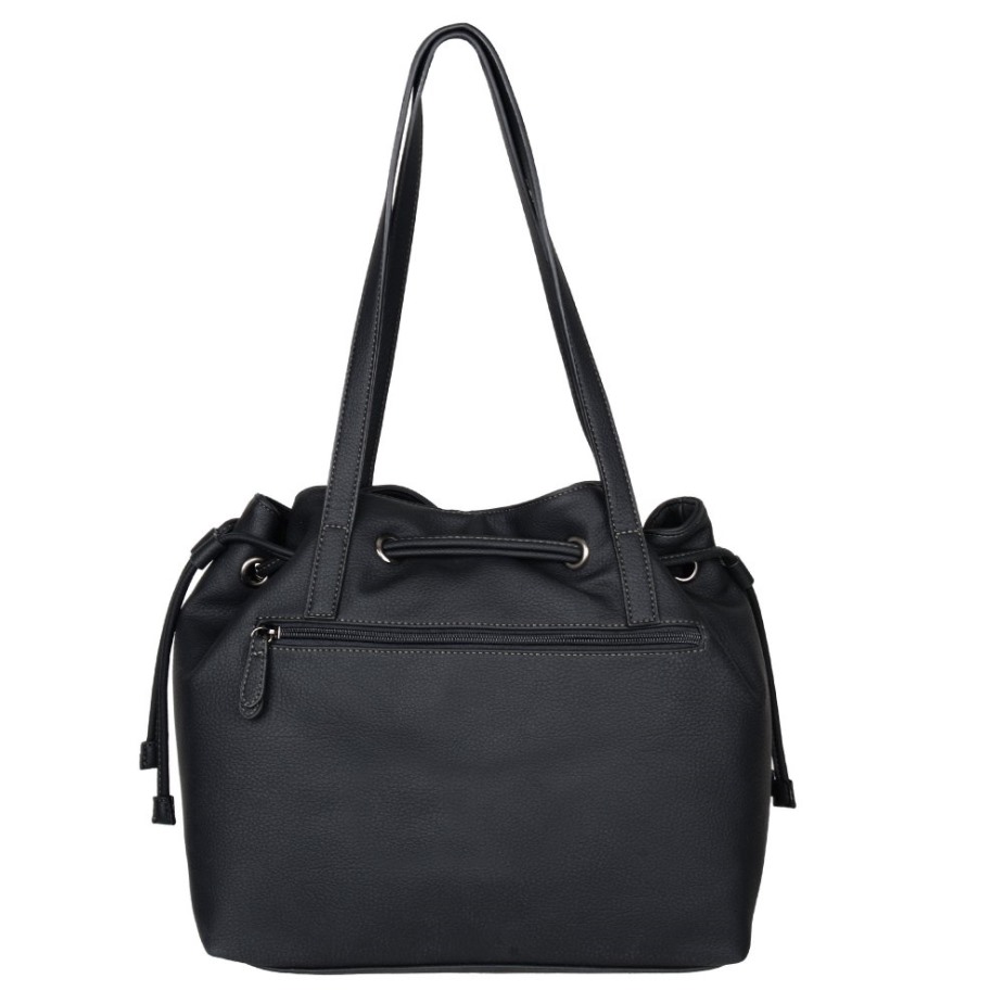 Zwarte Gabor Malu Schoudertas Met Trekkoord Voor Dames