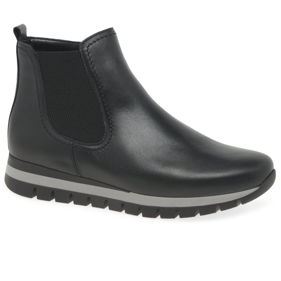 Zwarte Gabor Teller Enkellaarzen Voor Dames