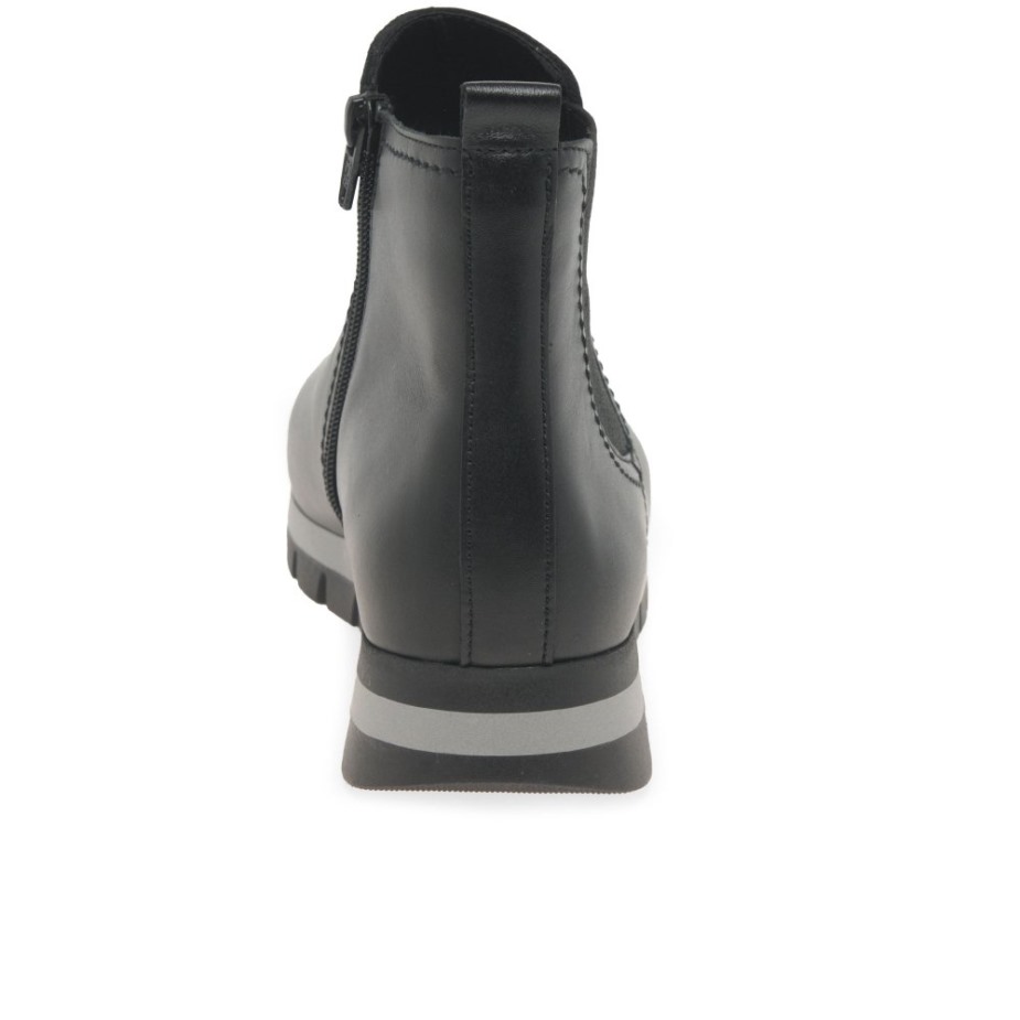 Zwarte Gabor Teller Enkellaarzen Voor Dames