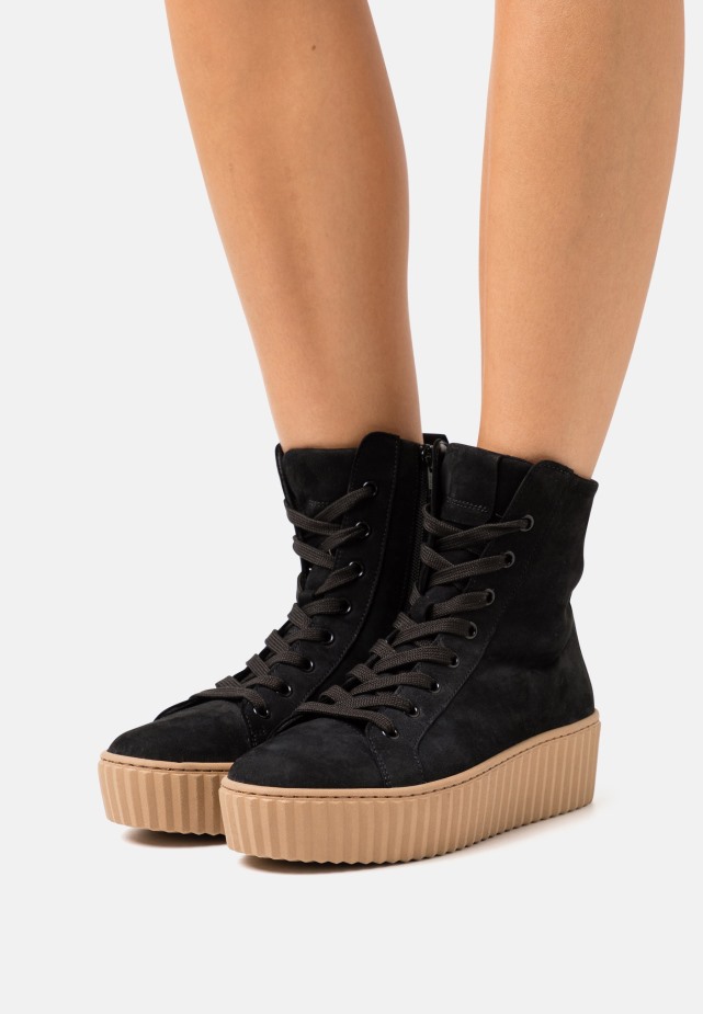 Zwarte Hoge Sneakers Gabor Dames