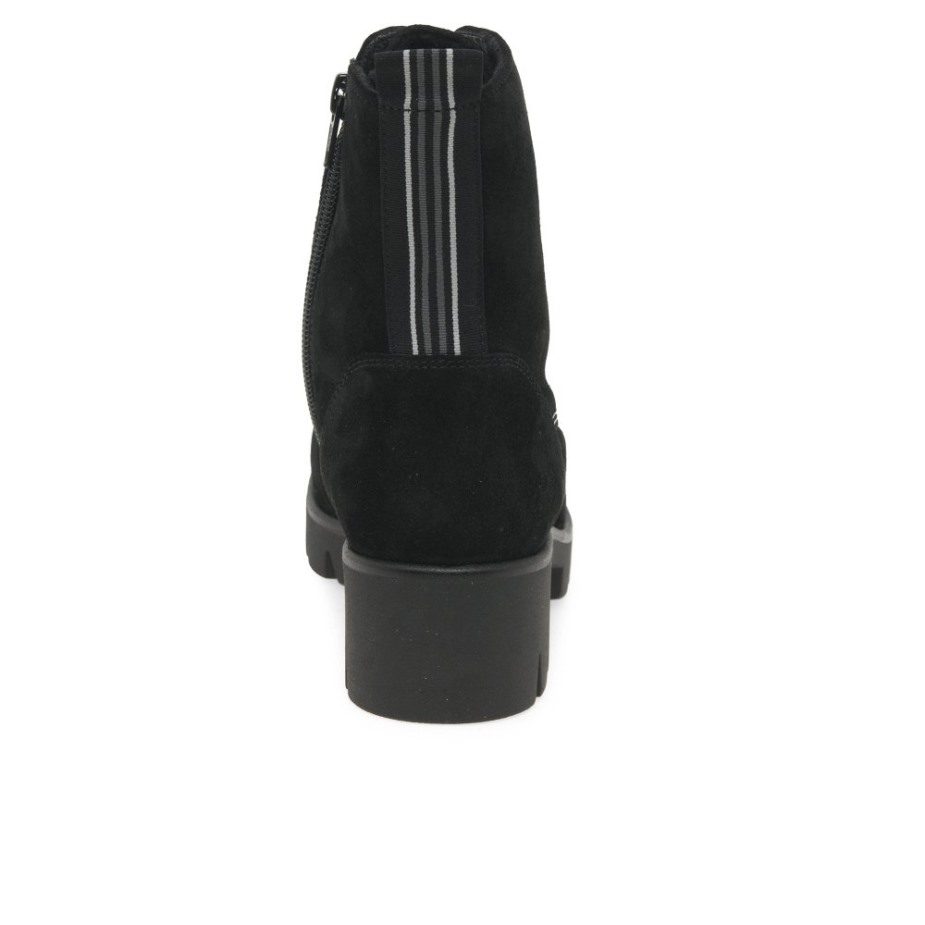 Zwarte Suède Gabor Baccara Enkellaarzen Voor Dames