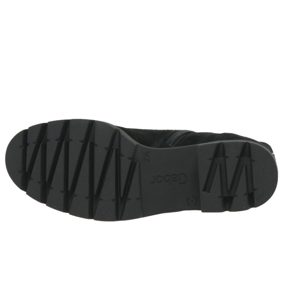 Zwarte Suède Gabor Baccara Enkellaarzen Voor Dames