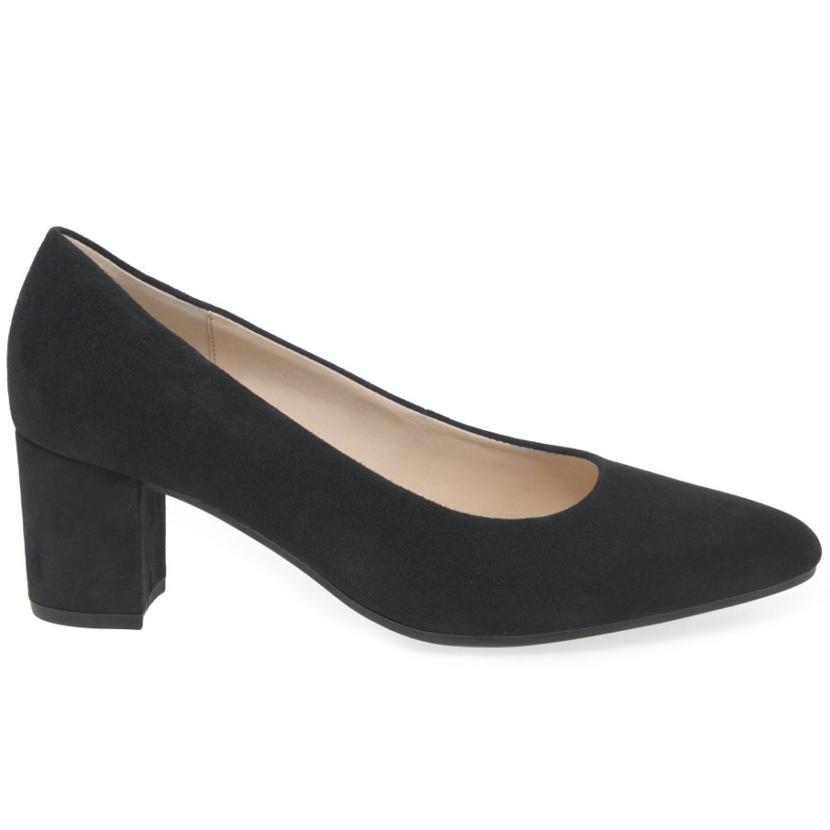 Zwarte Suède Gabor Kayo Dames Pumps