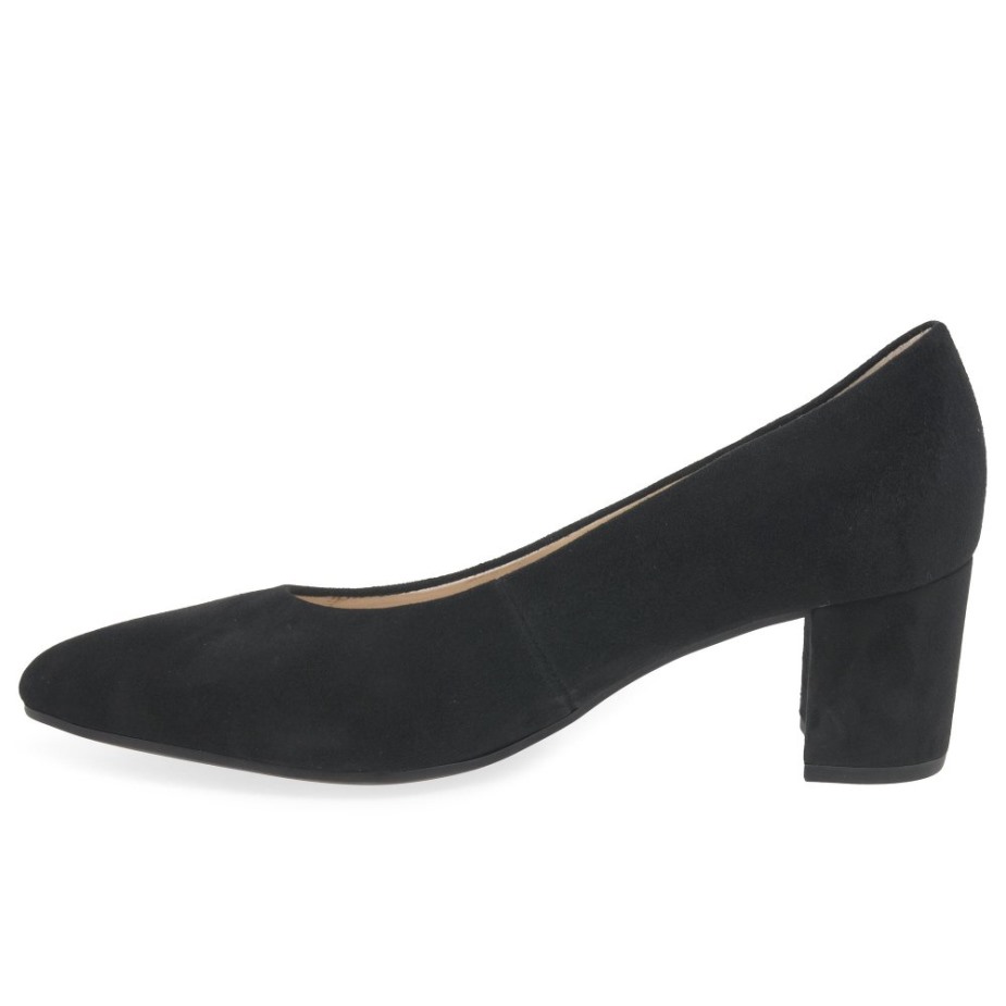 Zwarte Suède Gabor Kayo Dames Pumps