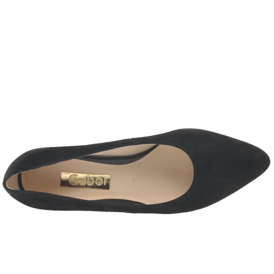 Zwarte Suède Gabor Kayo Dames Pumps
