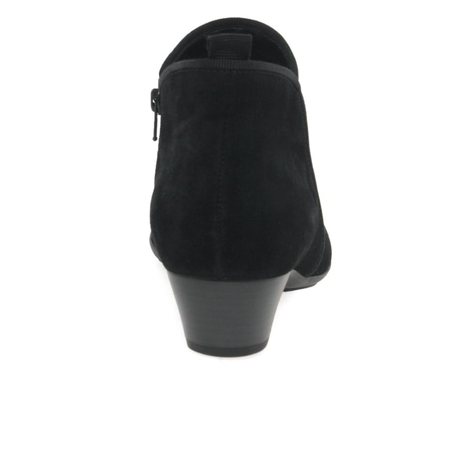 Zwarte Suède Trudy Dames Enkellaarzen Gabor