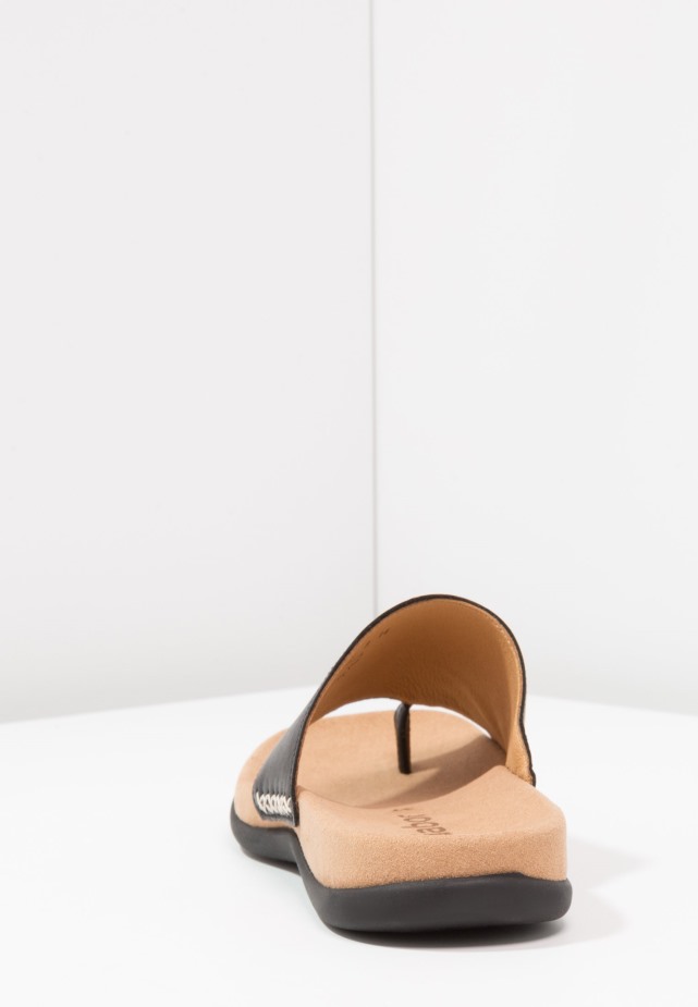 Zwarte T-bar Sandalen Gabor