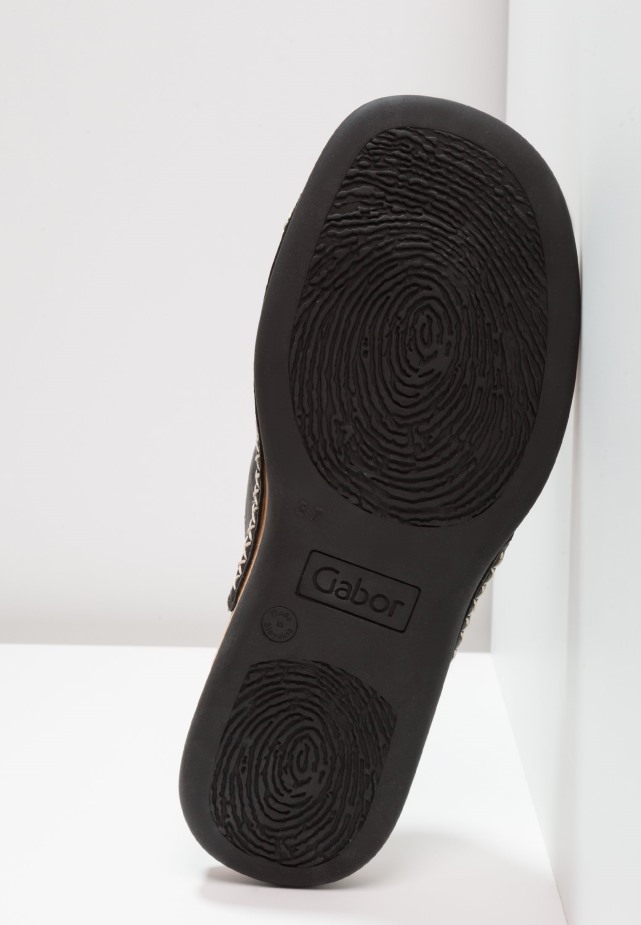 Zwarte T-bar Sandalen Gabor