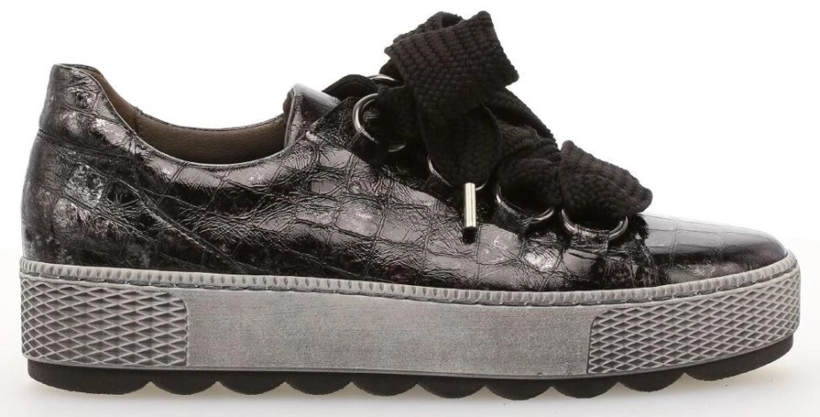 Gabor 36.536-67 - Sneaker Laag Leer Zwart