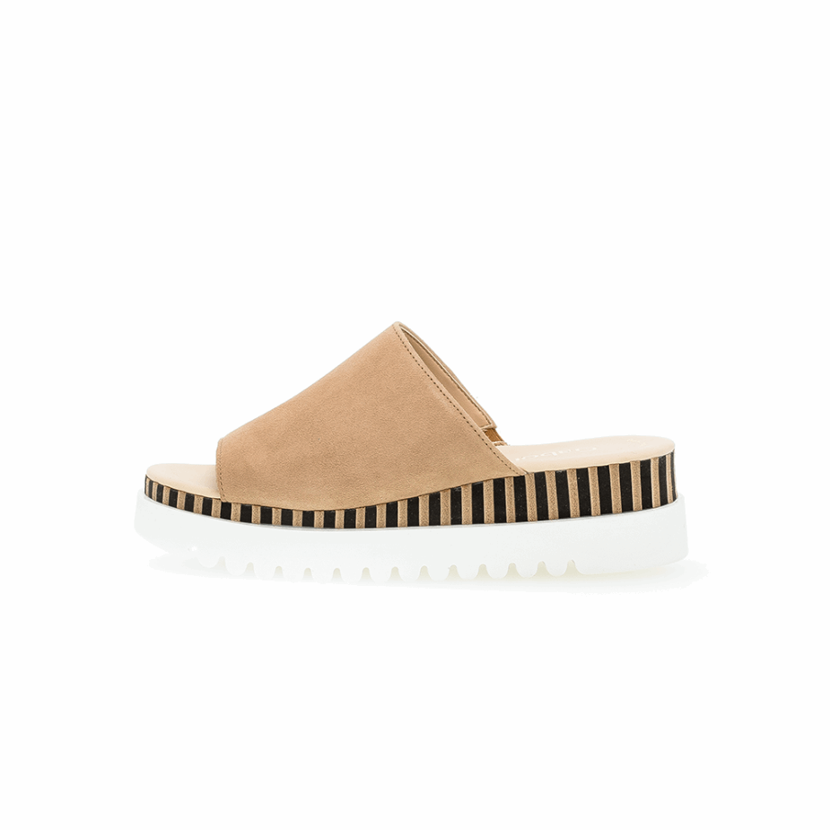 Plateau Slipon Sandaal Gabor Karamel