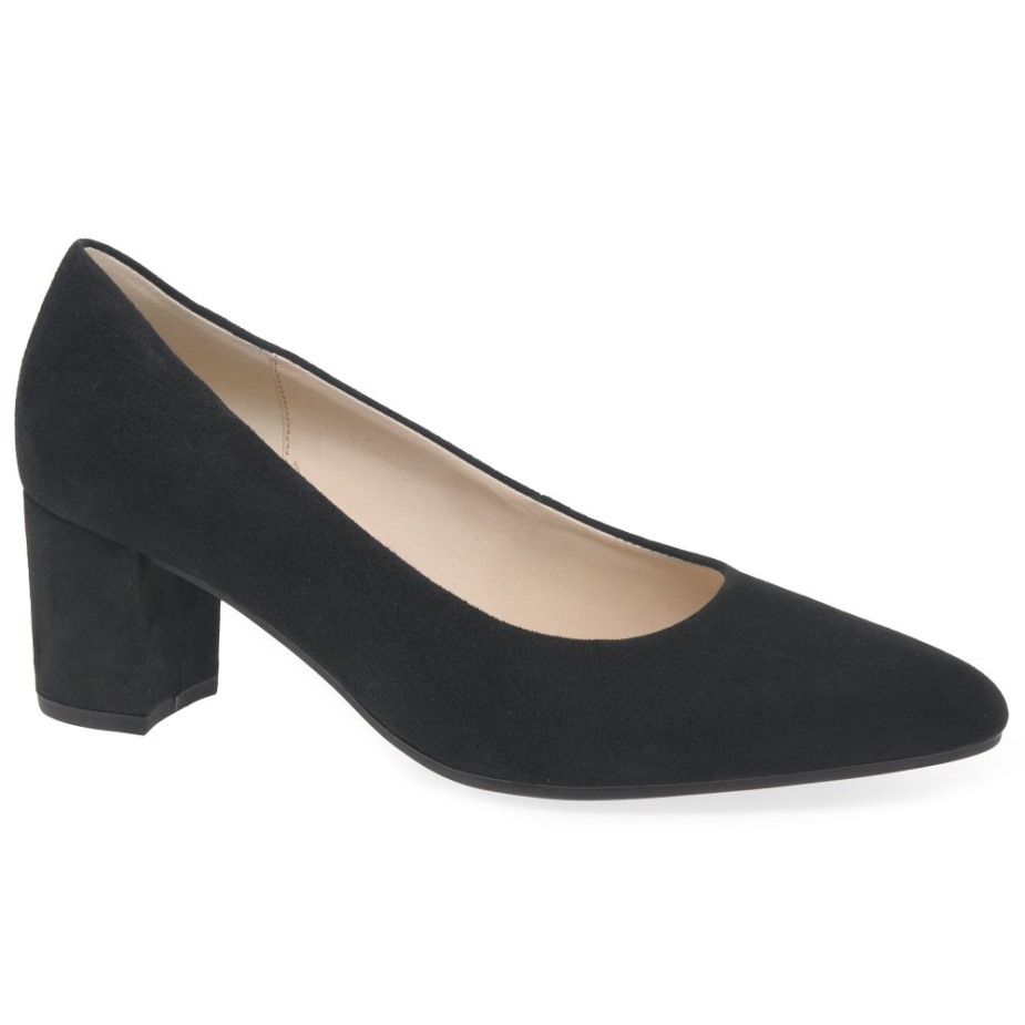 Zwarte Suède Gabor Kayo Dames Pumps