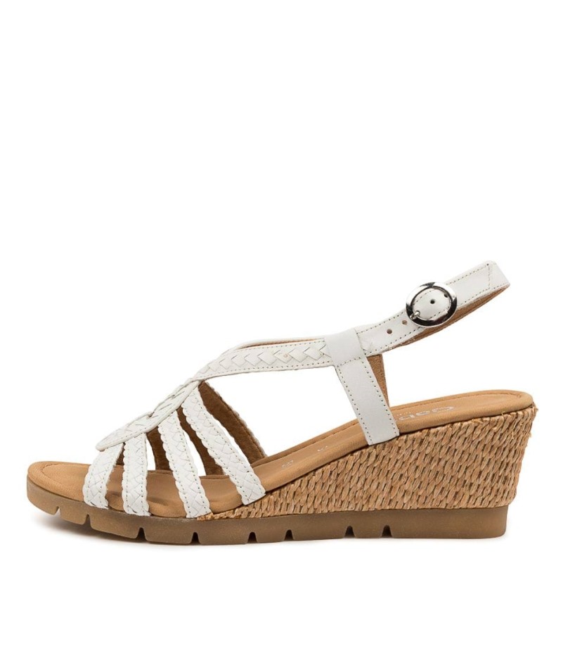 Gabor Farrow Weiss Leer