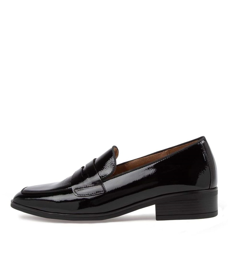 Gabor Rabke Zwarte Leren Loafers