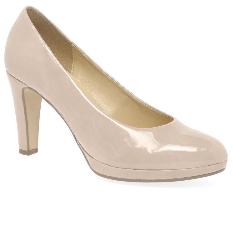 Gabor Sand Patent Prachtige Pumps Met Hoge Hak Voor Dames