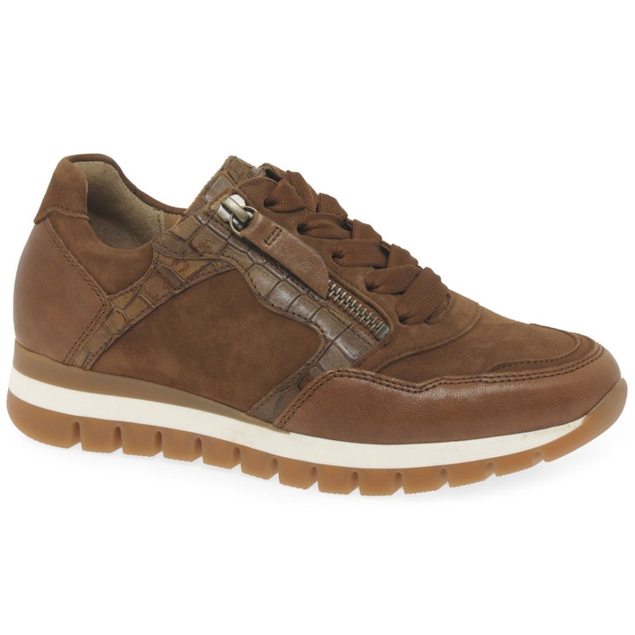 Gabor Willet Dames Sneakers Whisky/suede
