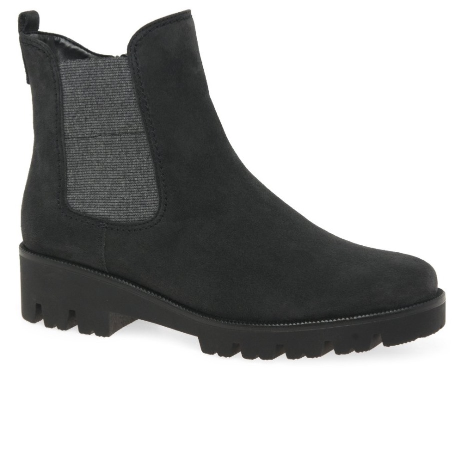 Newport Dames Chelsea Boots Gabor Donkergrijs Suède