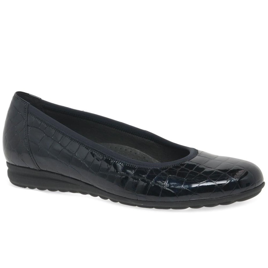 Ocean Croc Patent Gabor Splash Casual Ballerina's Voor Dames